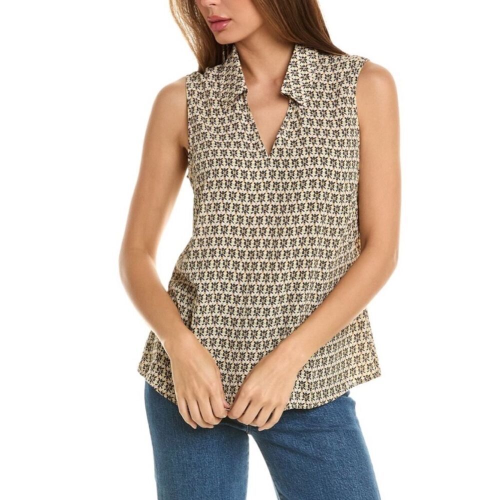Cabi Bitmap Sleeveless Top Blouse